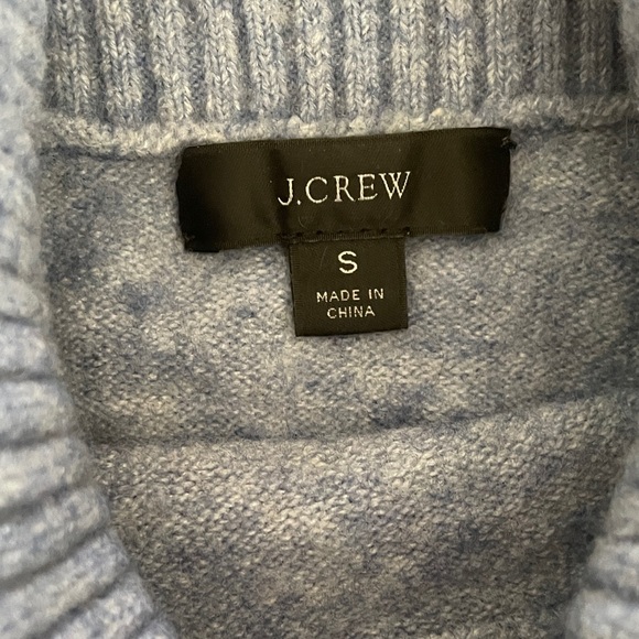 J. Crew blue Turtleneck Women's Sweater Merino Alpaca - Picture 2 of 3